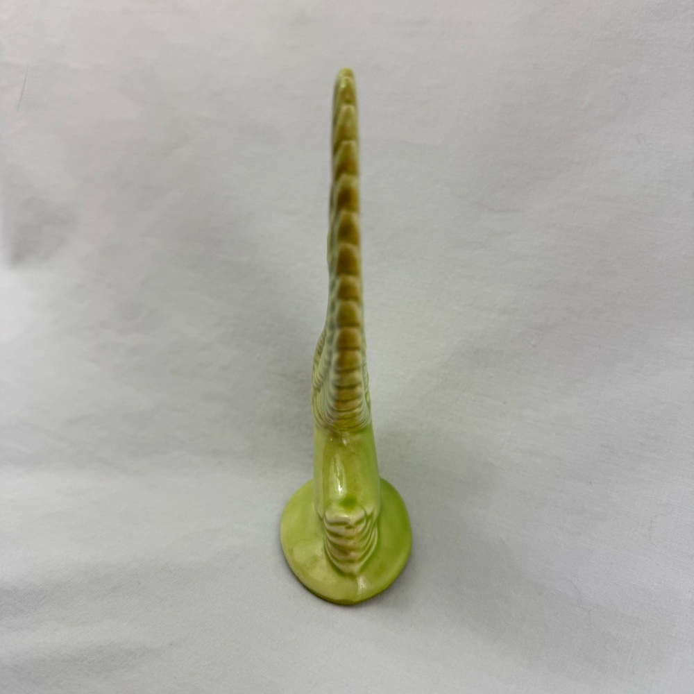 Vintage Chartreuse Porcelain Swan Mid-Century Modern - Picture 7 of 8